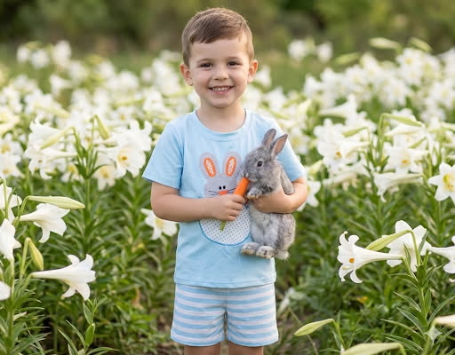 Boys Easter Bunny T-shirt/Shorts Set