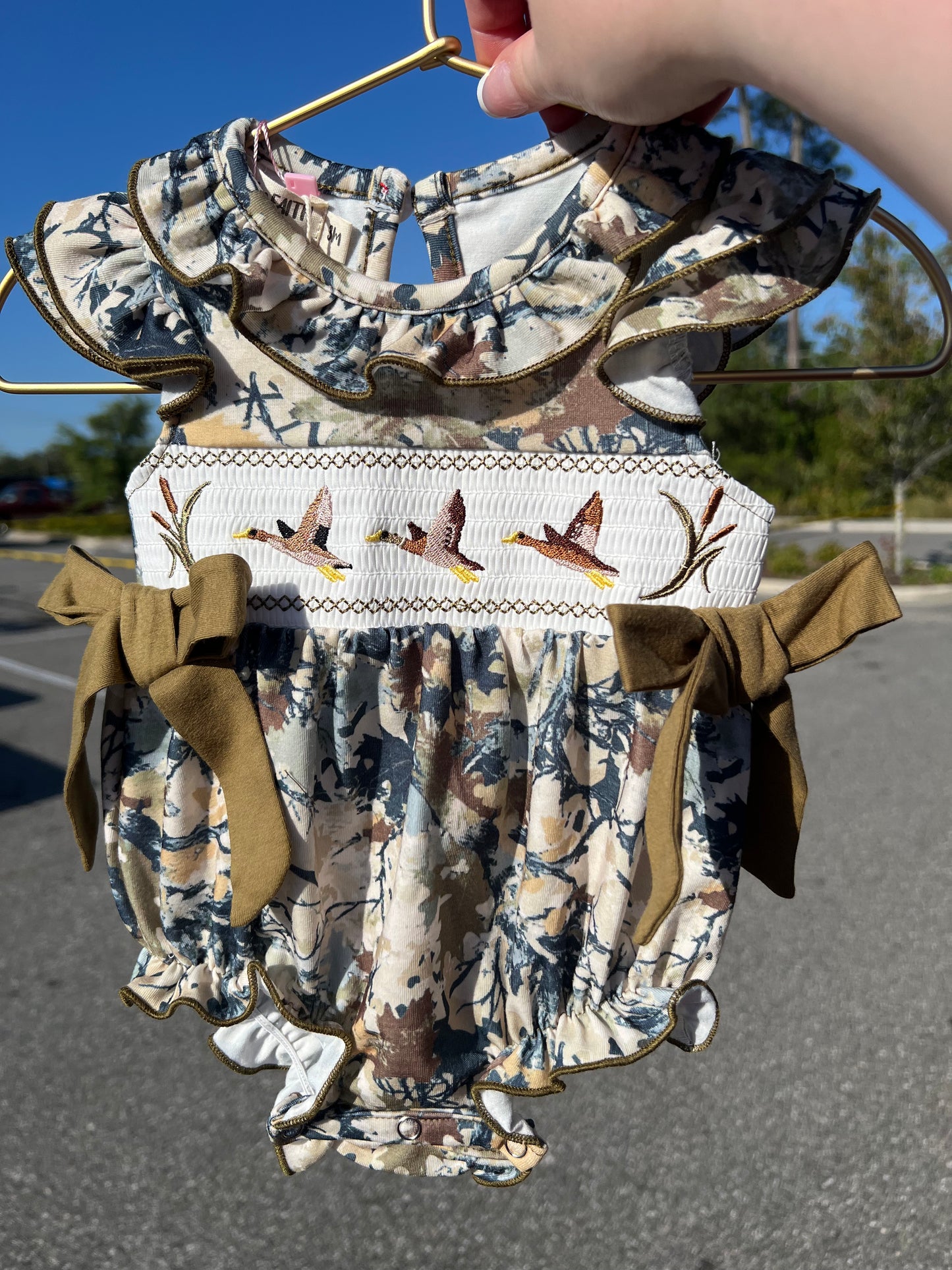 Baby Girl Duck Camo Bubble