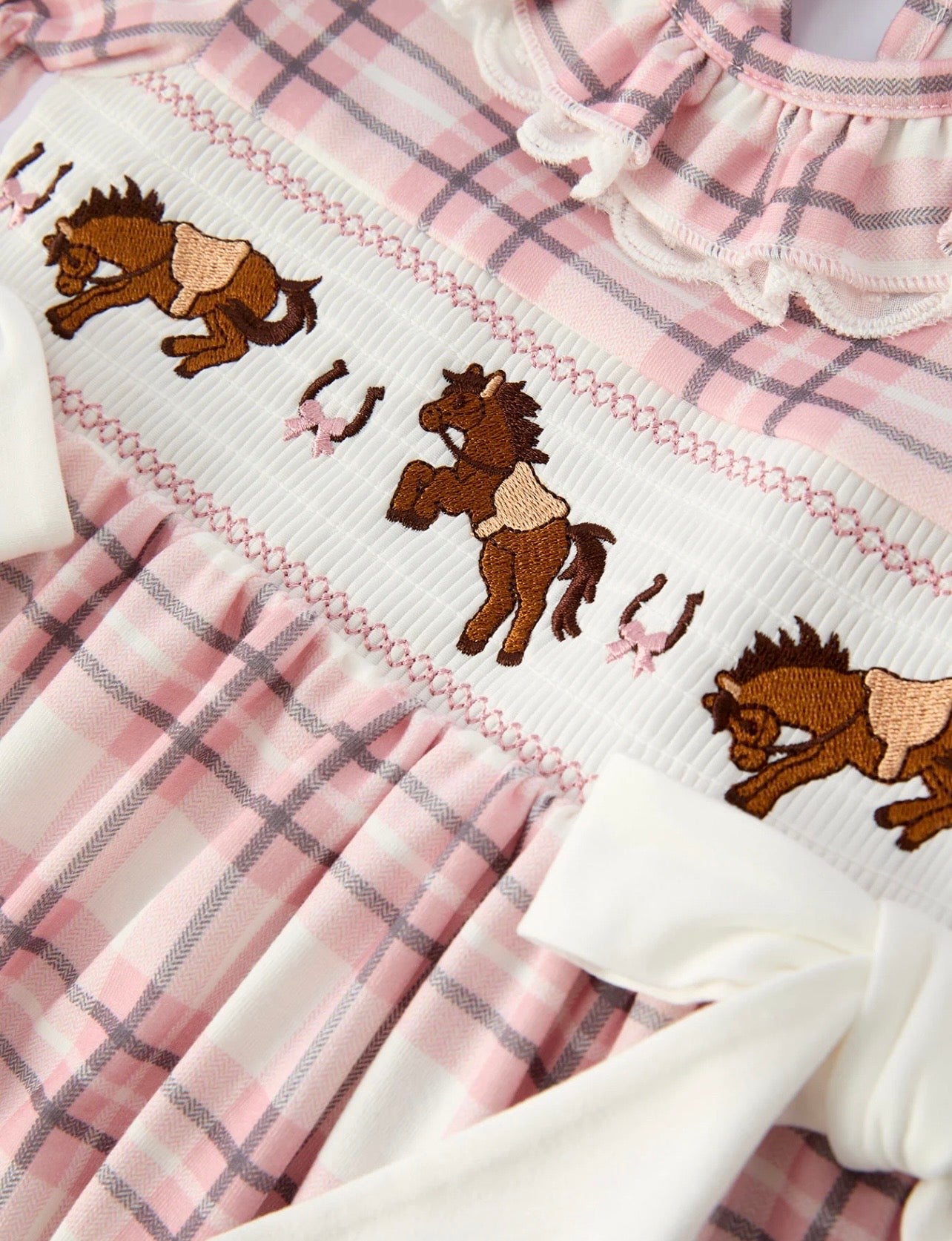Western Horse Smocked Bubble