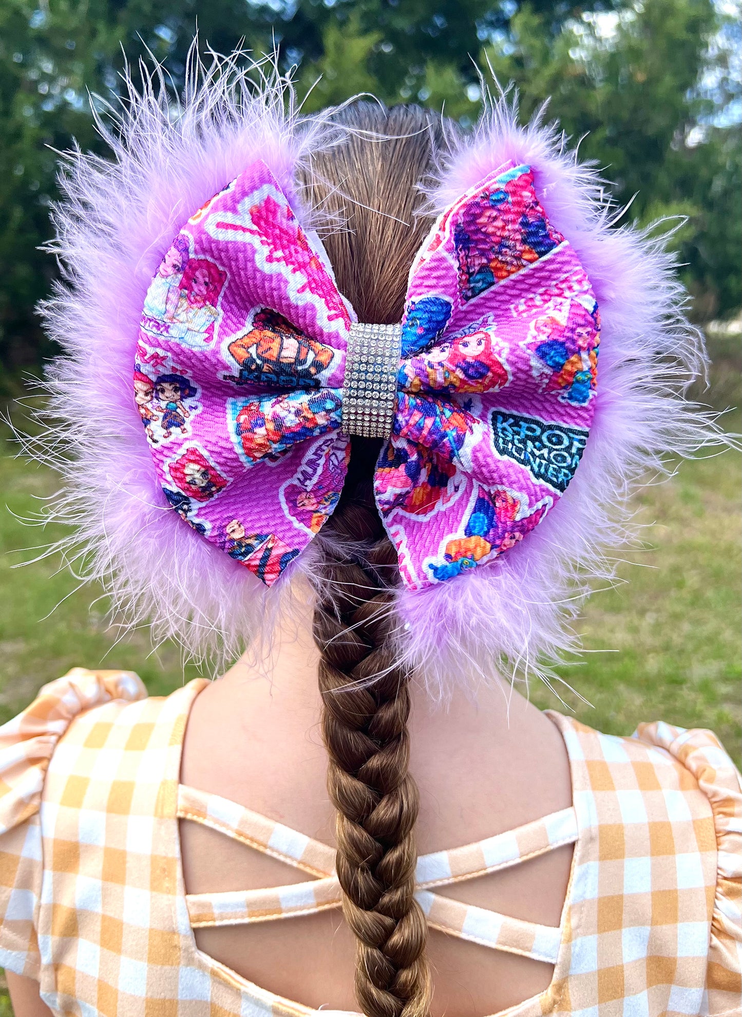 6” K-POP HUNTR/X Boujee Bow w/ Alligator Clip