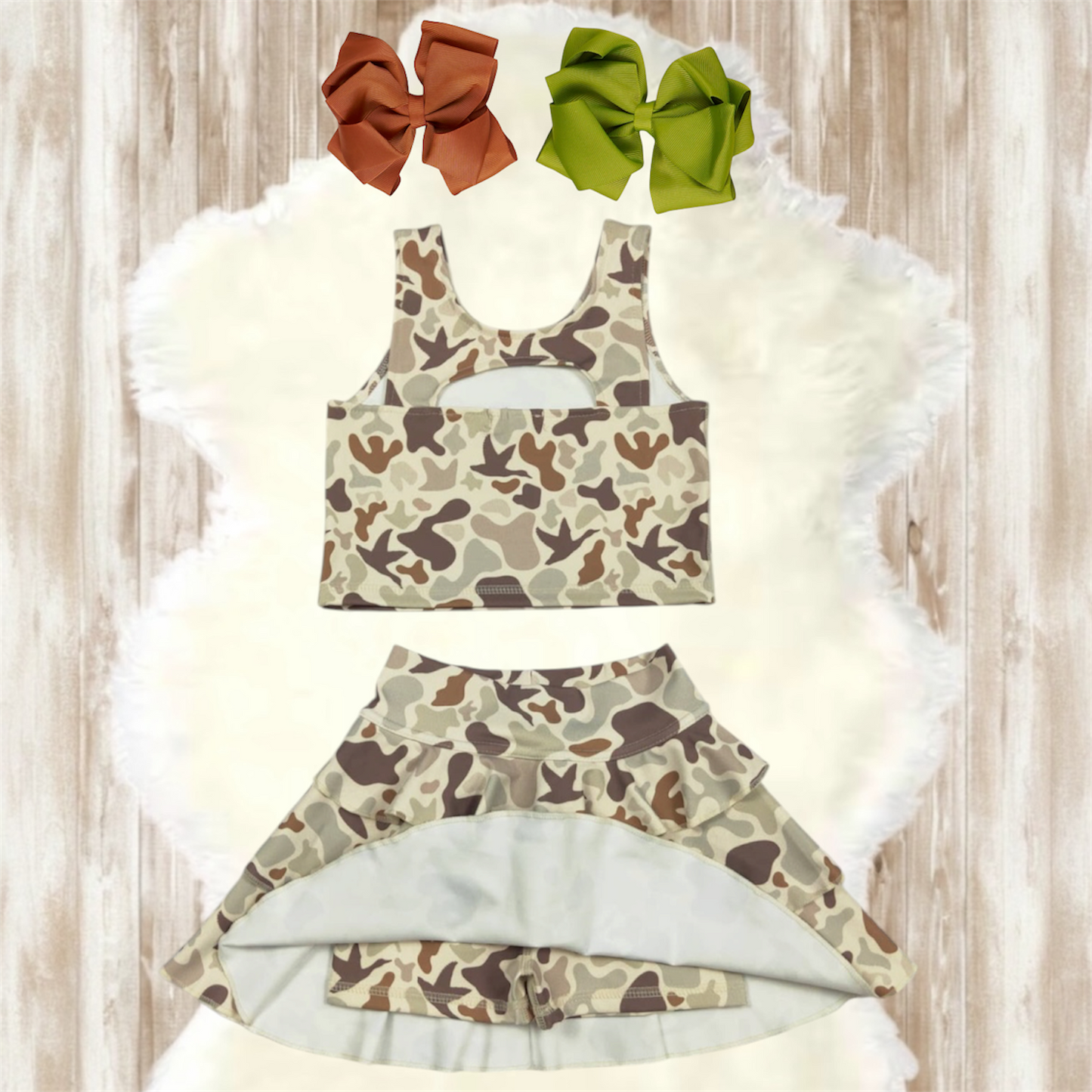 Muted Camo Skort Set