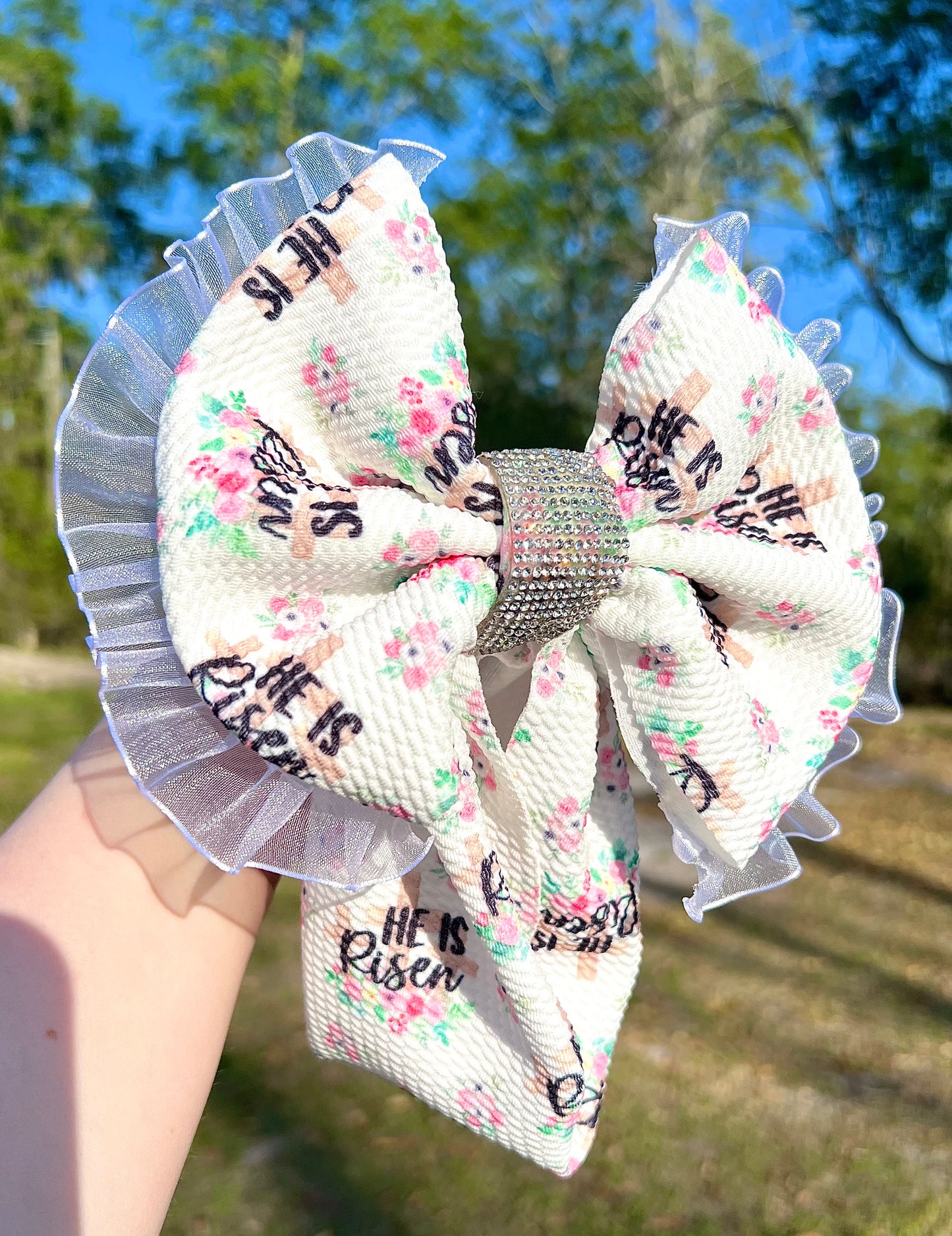 He Is Risen Boujee Bow Head Wrap