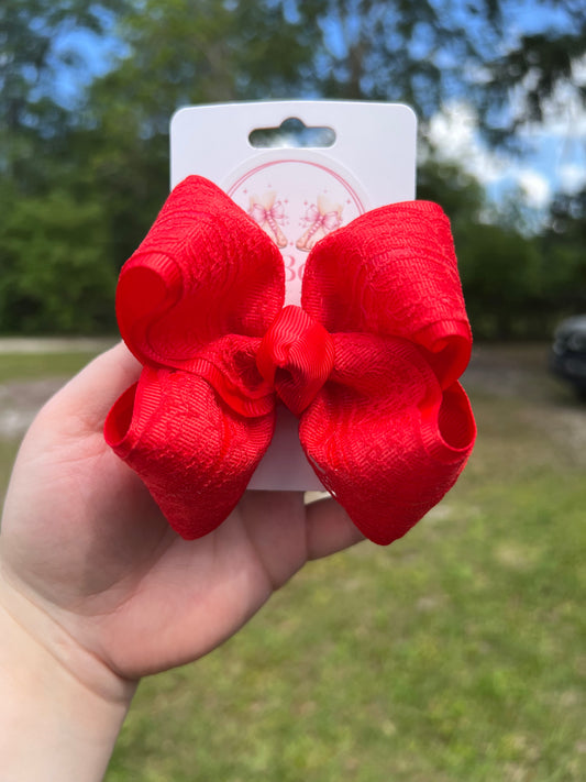 3” Lace Ribbon Boutique Bows w/Alligator Clips