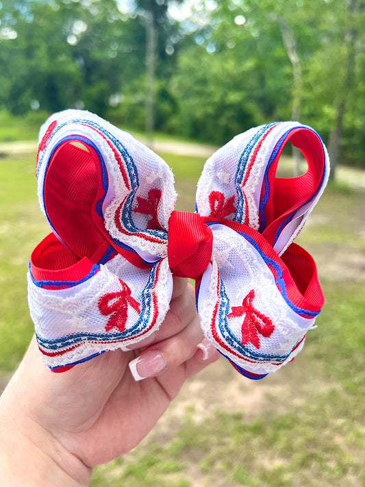 4” 4th of July Ribbon Bow