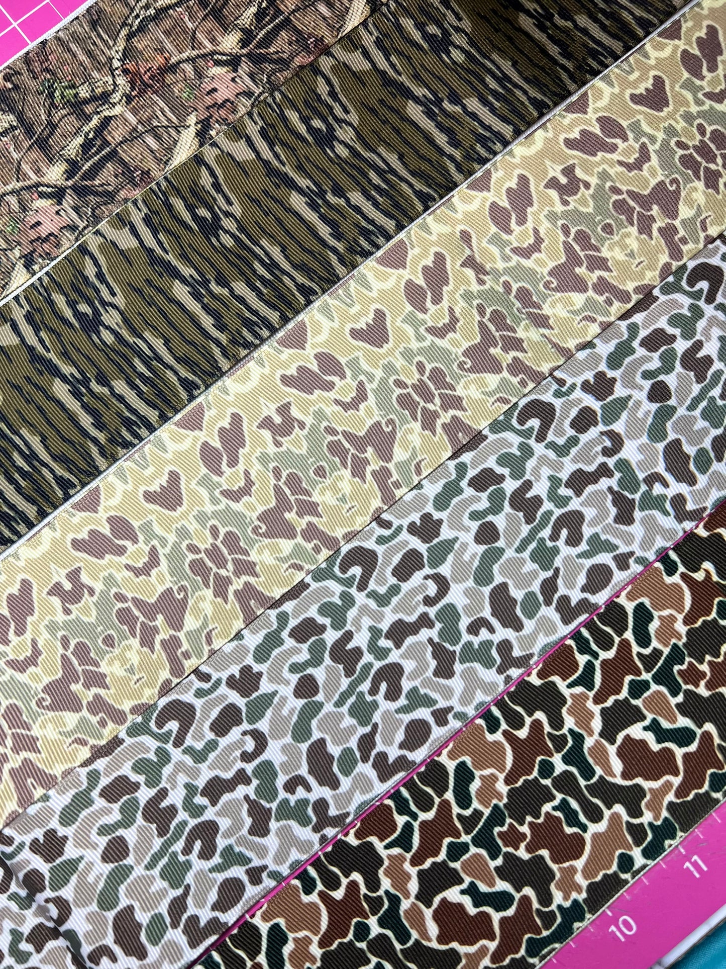 Solid Camo Ribbon Boutique Bows