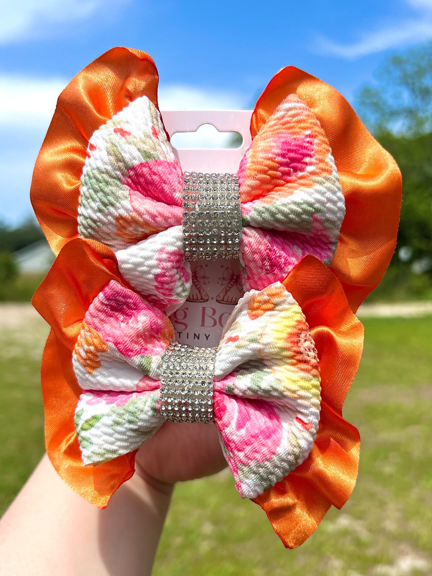 Orange Floral Piggies