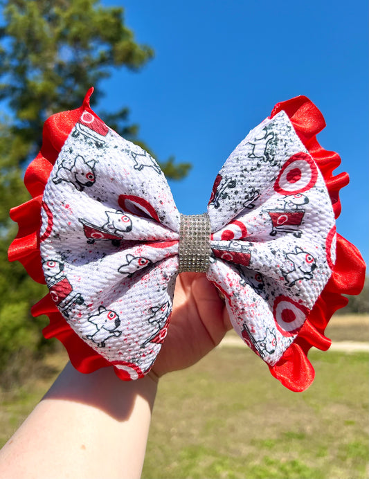 6” Target Boujee Bow w/ Alligator Clip