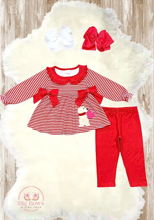 Girls Puppy Love Top/Pant Set