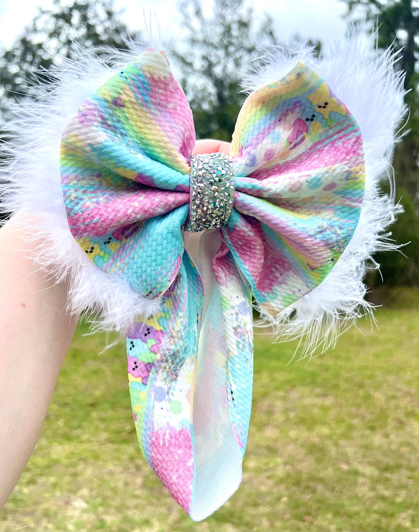 Pastel Peeps Boujee Bow Head Wrap