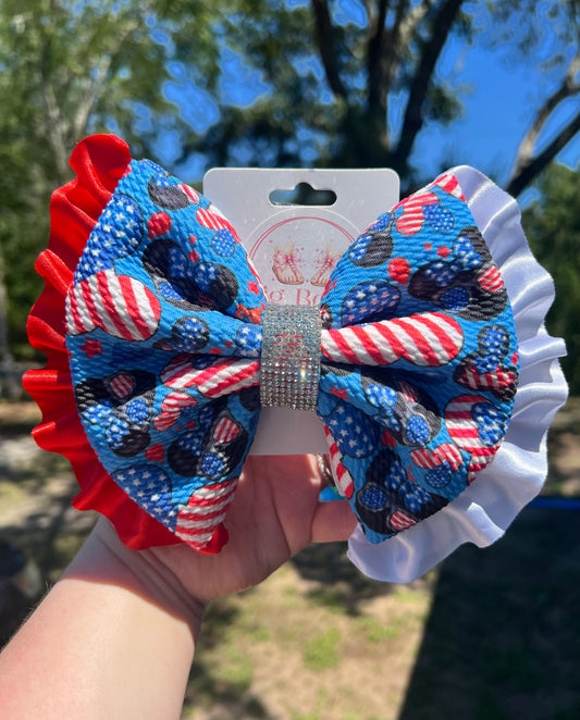 6” 4th of July Mickey Bow