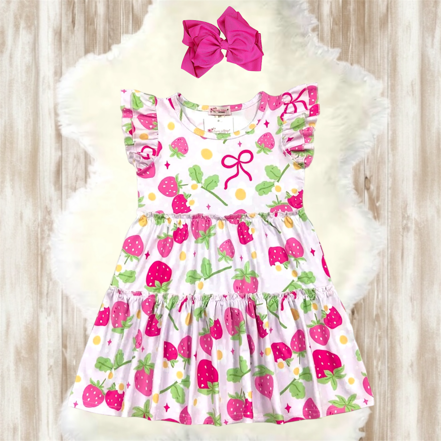 Tiered Strawberry Dress