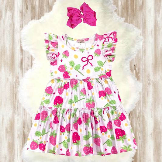 Tiered Strawberry Dress