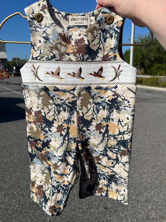 Baby Boy Duck Camo Romper